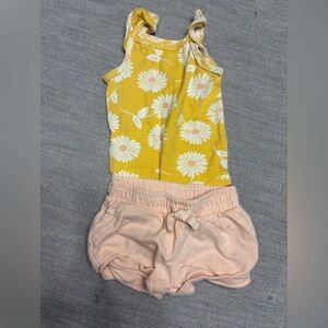 5/$20 Carter's Yellow and Pink Floral Kids Set